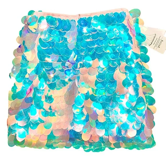 GORGEOUS SMALL iridescent large sequin skirt - Picture 1 of 5